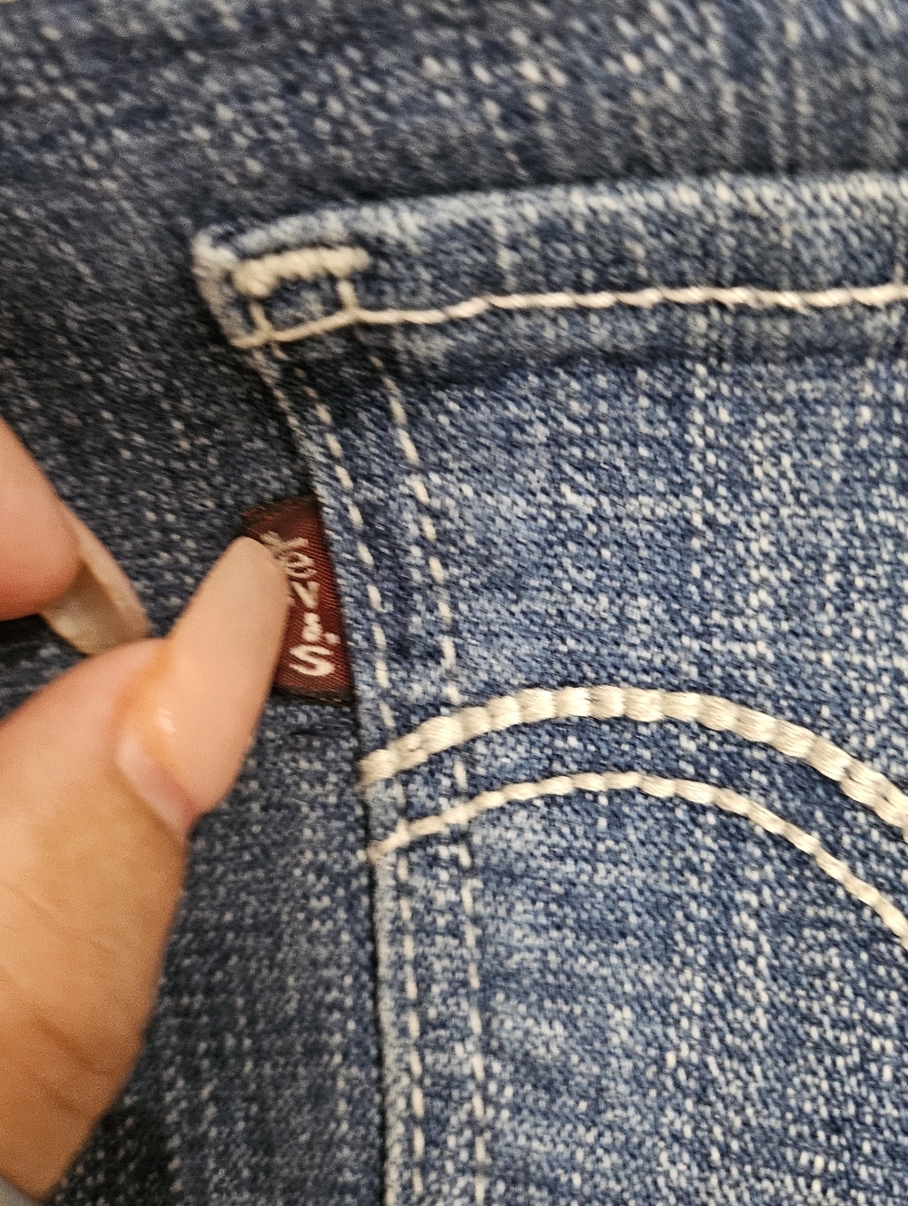 Levi’s 711 Skinny LeggingJeans Women Size 5 Blue Mid Rise Stretch Denim Slim Leg - Picture 8 of 14